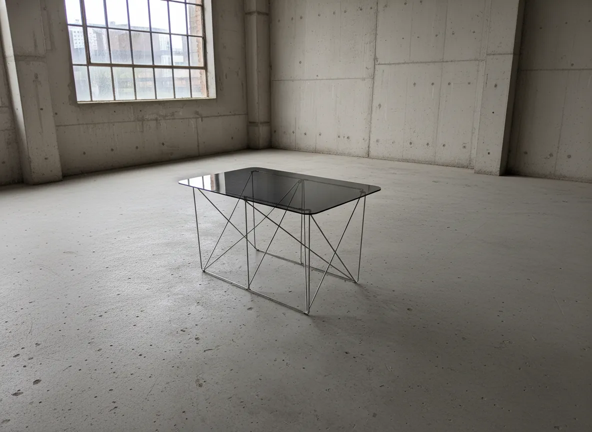 Tavolo vetro piu base - Designer prova - 1234